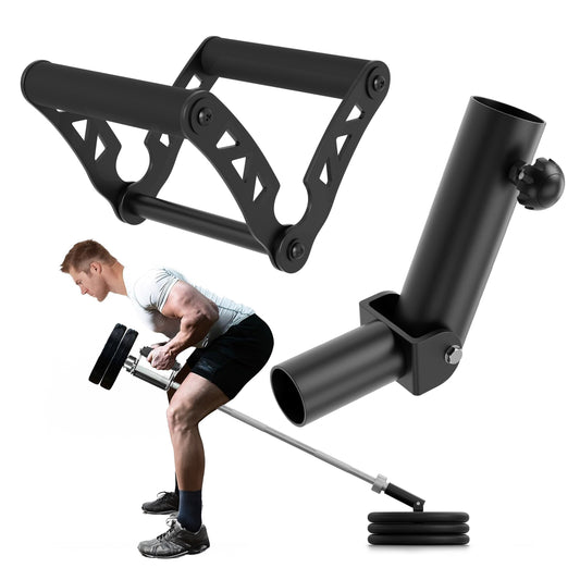 EverStrong T Bar Row Attachment - 1" and 2" 360 Degree Swivel Landmine with V Bar Grip