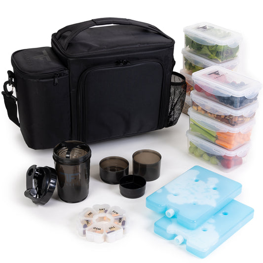 NEW Extra Large Black Meal Prep Bag Set