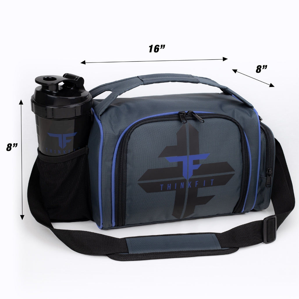 Blue Meal Prep Lunch Bag Set