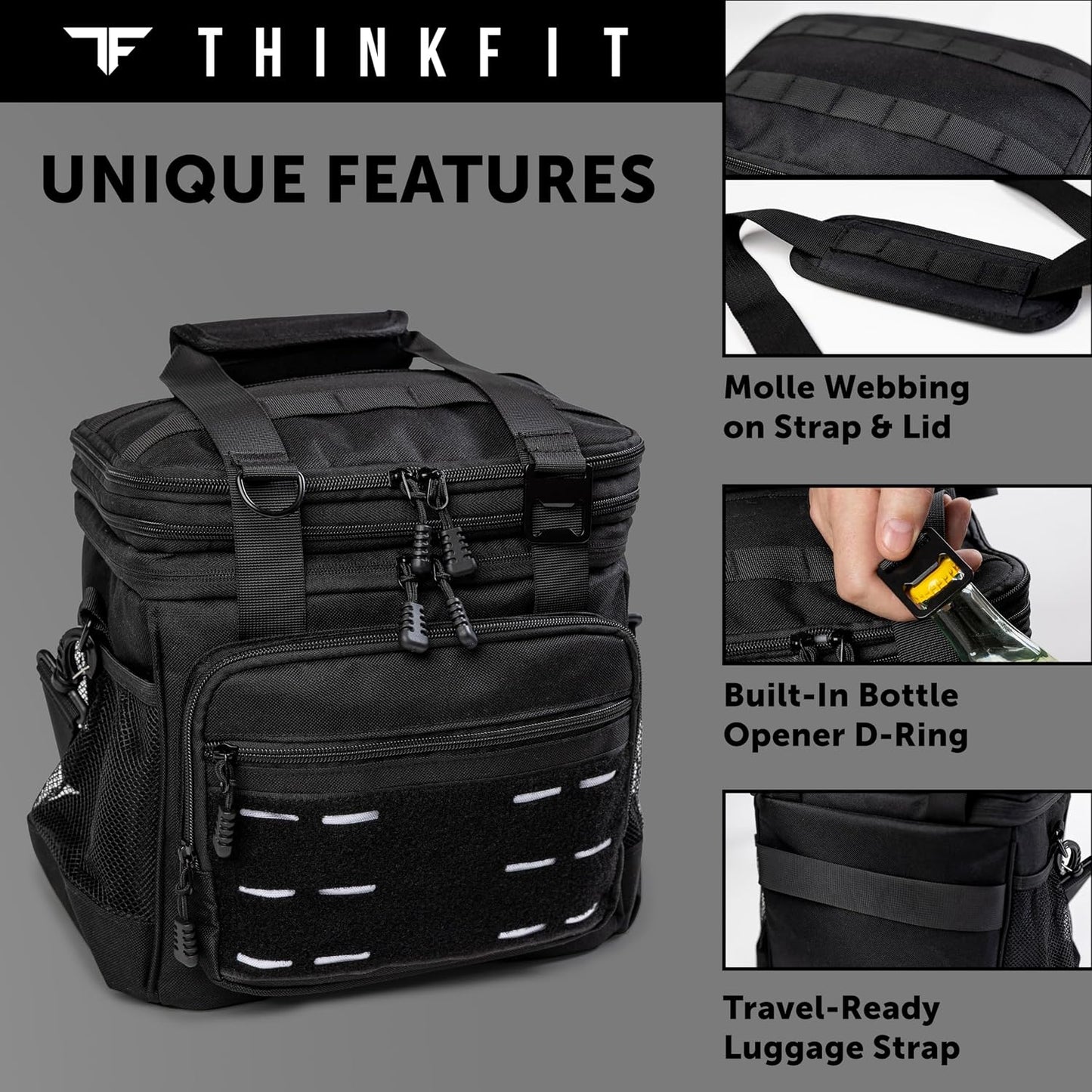 Tactical Lunch Box for Men, Heavy Duty Expandable Insulated Lunch Bag