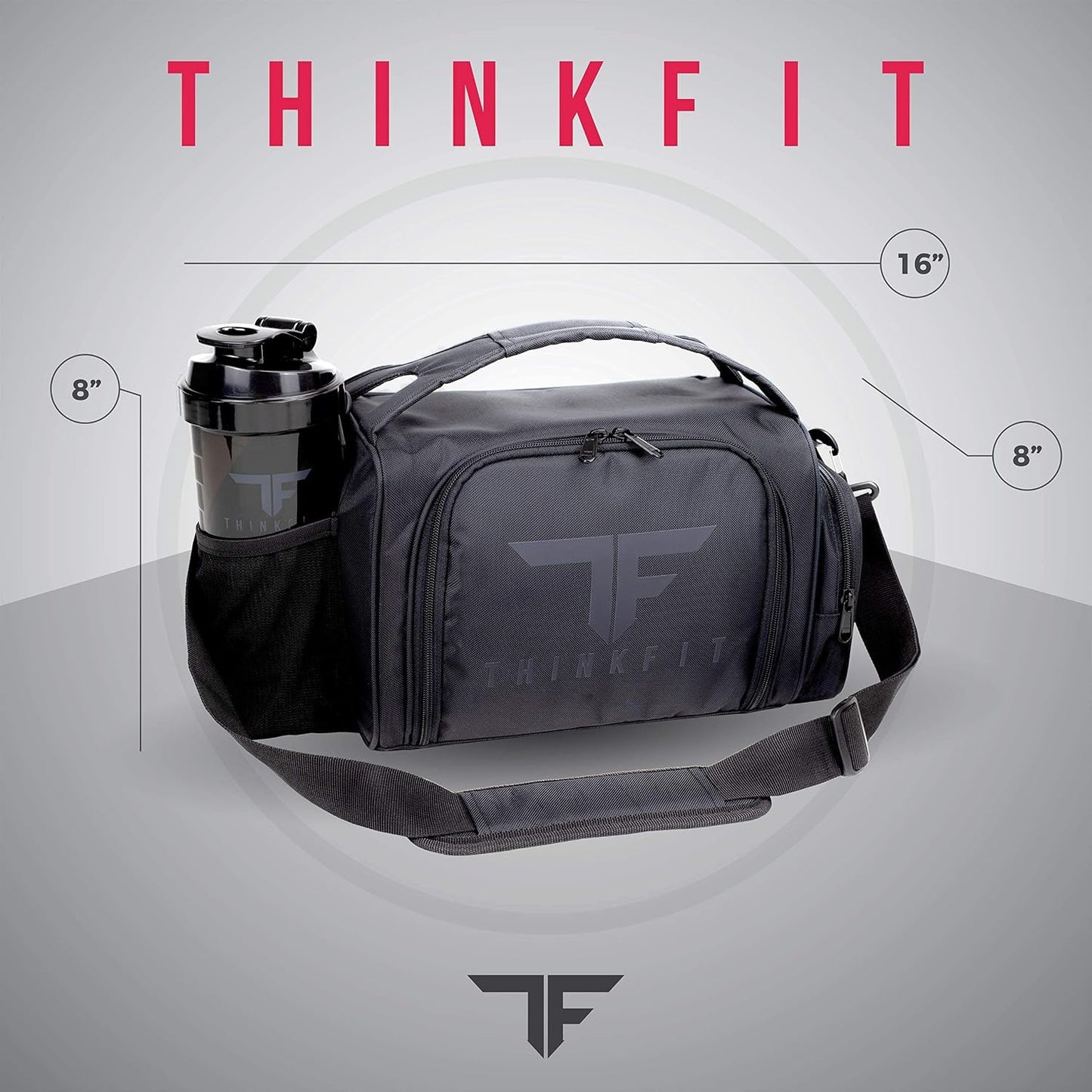 ThinkFit Meal Prep Lunch Box with 6 Containers, 2 Ice Packs for Men Women