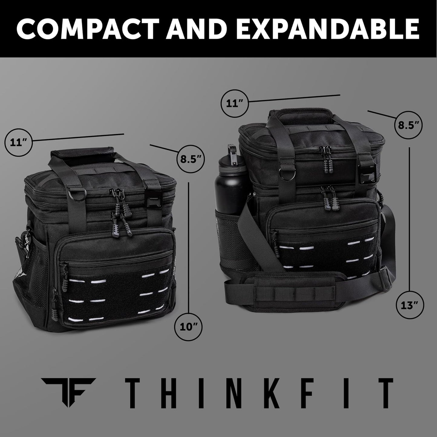 Tactical Lunch Box for Men, Heavy Duty Expandable Insulated Lunch Bag