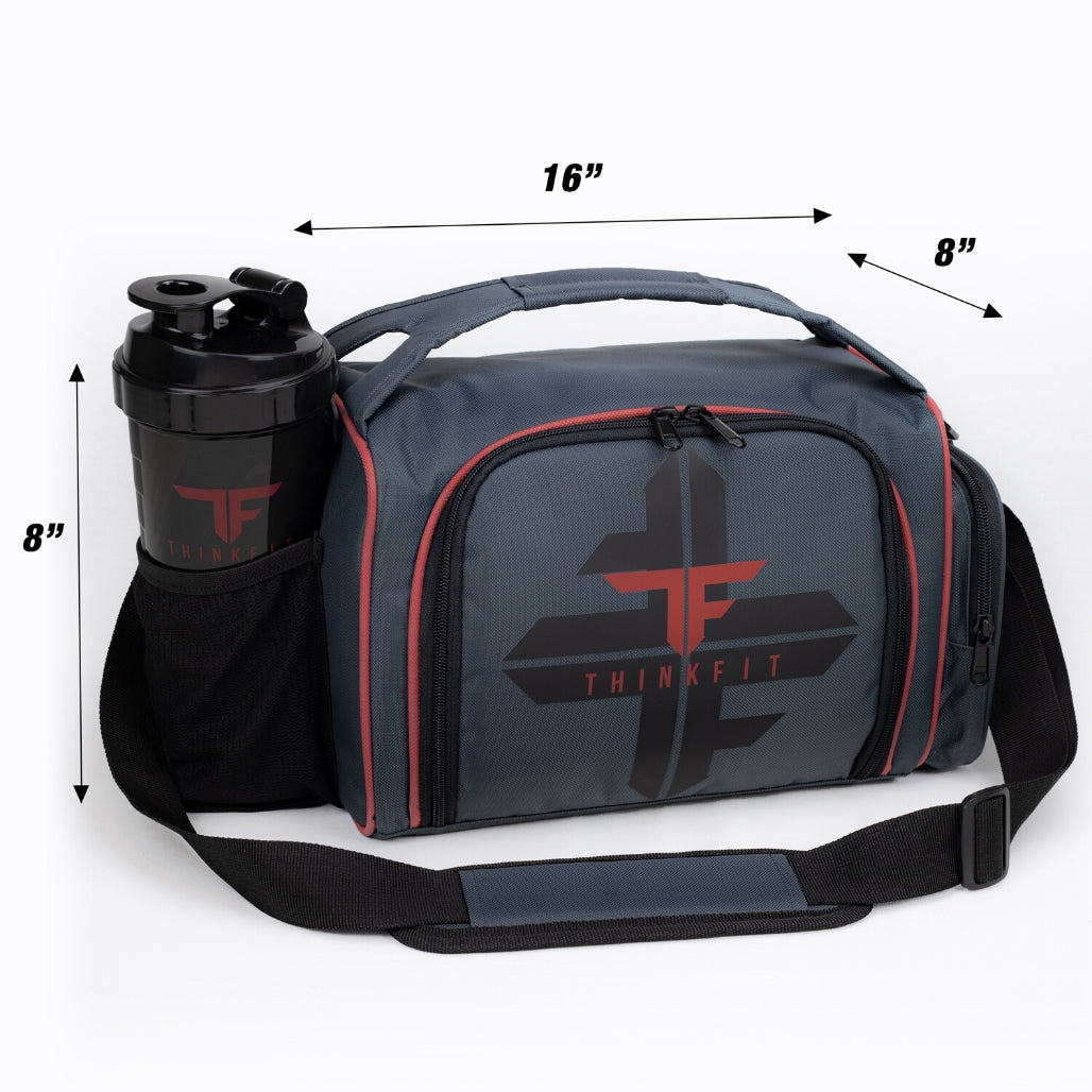 Red Meal Prep Lunch Bag Set